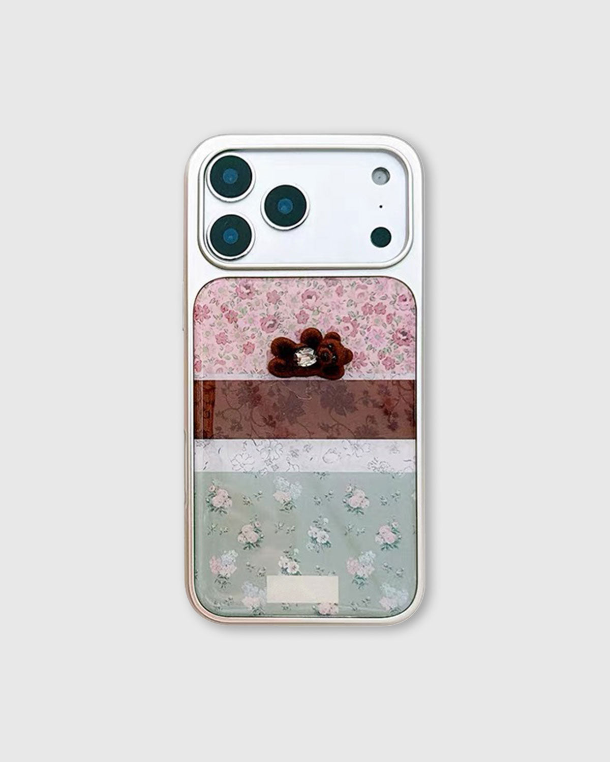 VINTAGE FLORAL STRIPE PHONE CASE