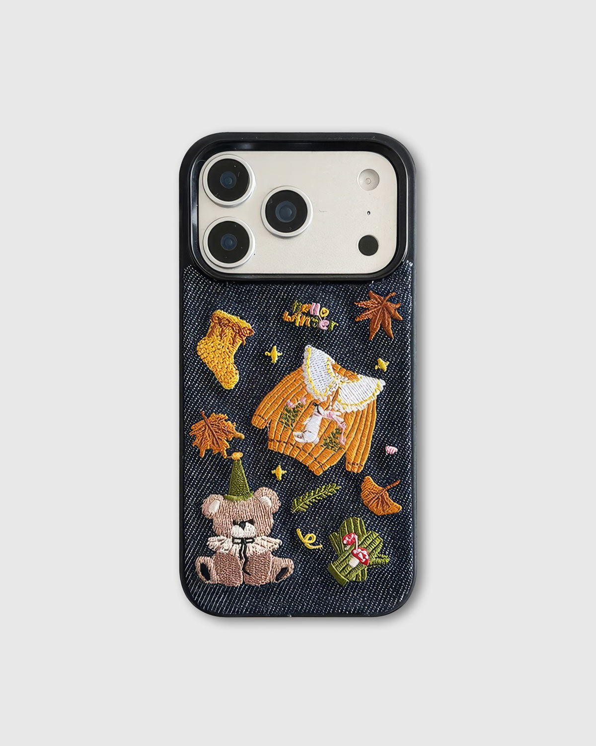 AUTUMN DENIM PATCH PHONE CASE