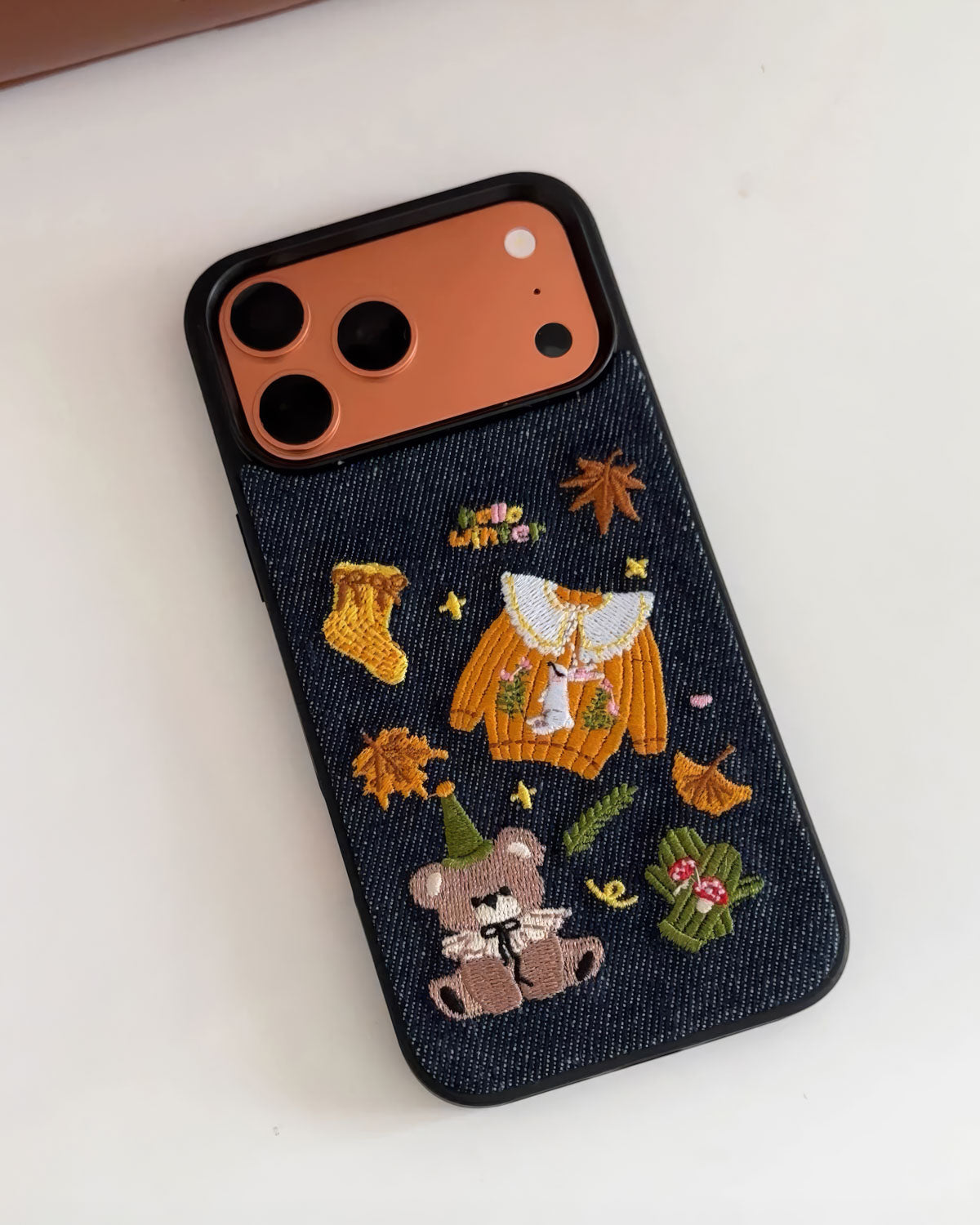 AUTUMN DENIM PATCH PHONE CASE