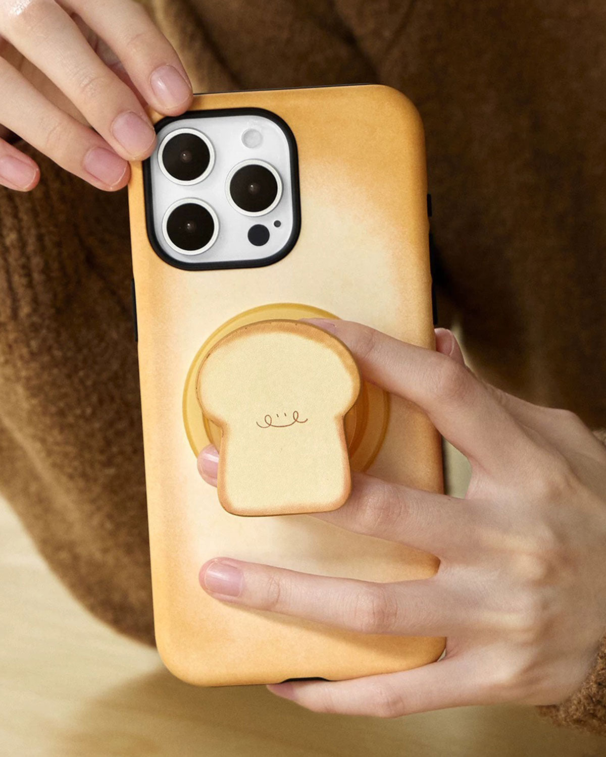 TOAST BREAD GRIP PHONE CASE