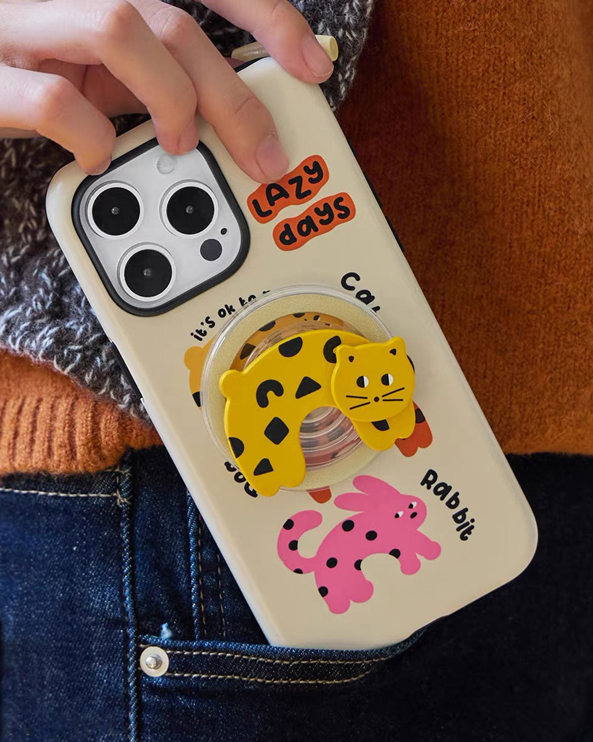 LAZY DAYS ANIMAL GRIP PHONE CASE