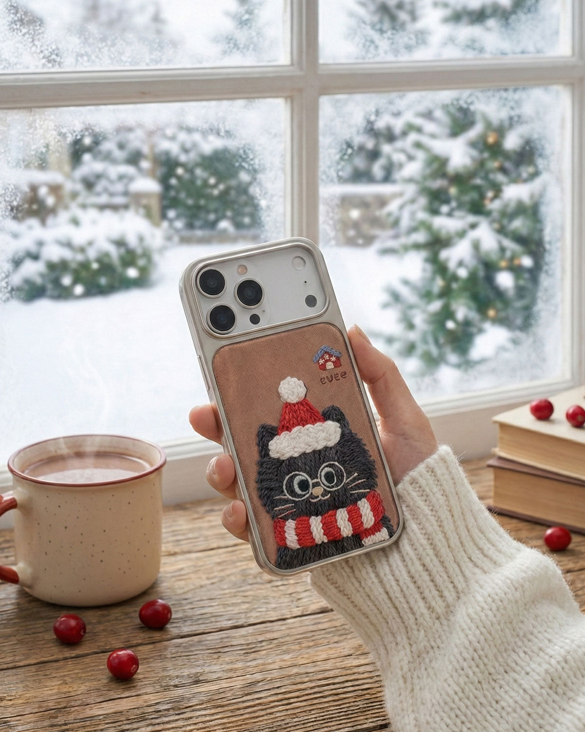 COZY WINTER CAT PHONE CASE