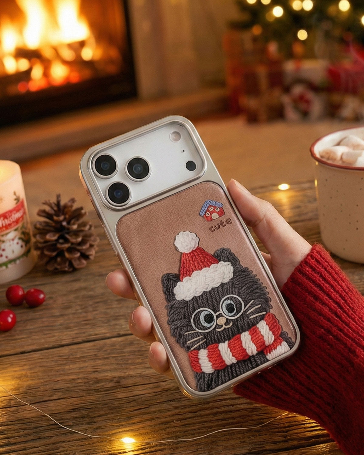 COZY WINTER CAT PHONE CASE