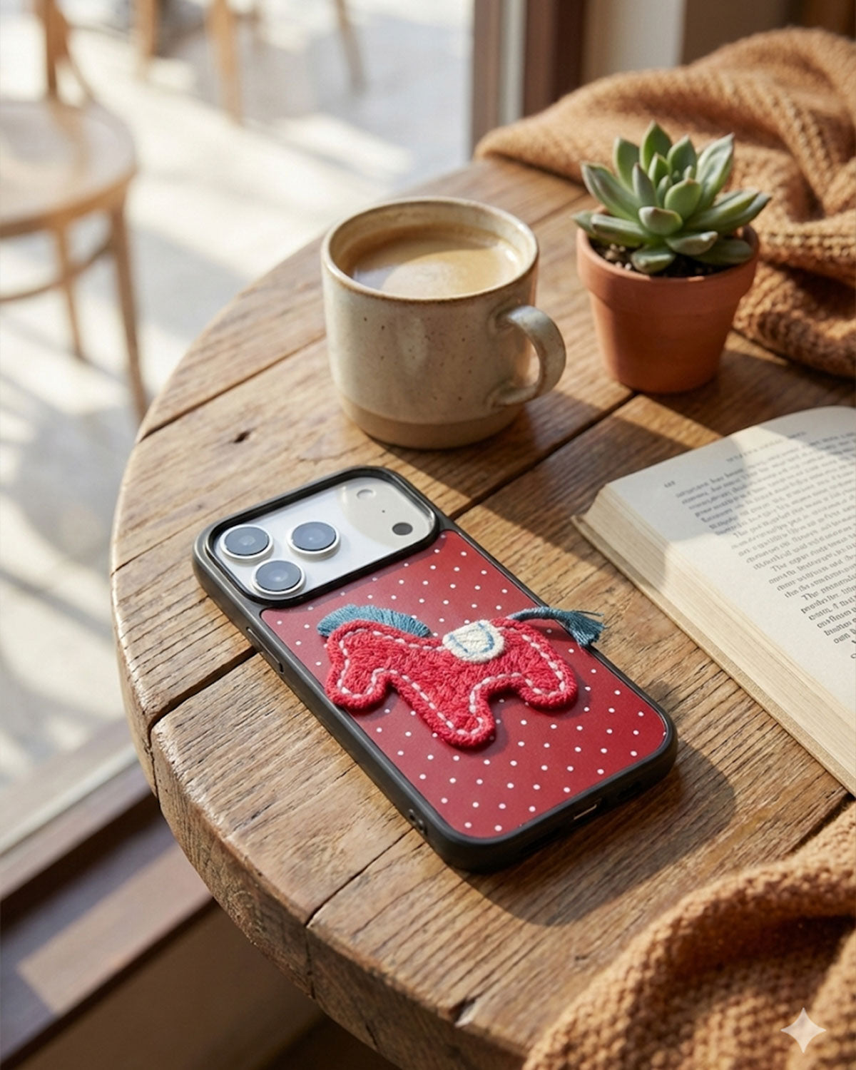 RED PONY PATCH PHONE CASE