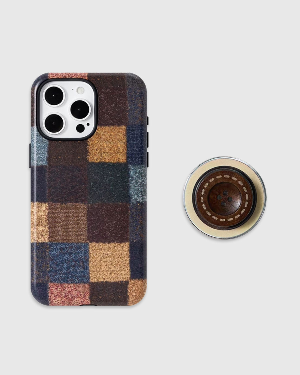 PATCHWORK BUTTON PHONE CASE