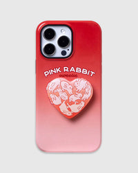Růžové pouzdro na telefon s králíkem
