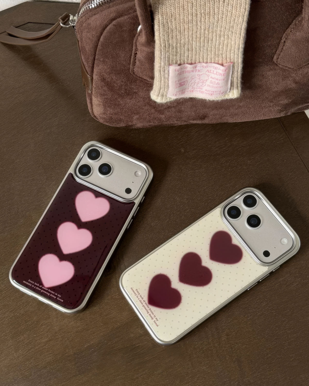 TRIPLE HEART PHONE CASE