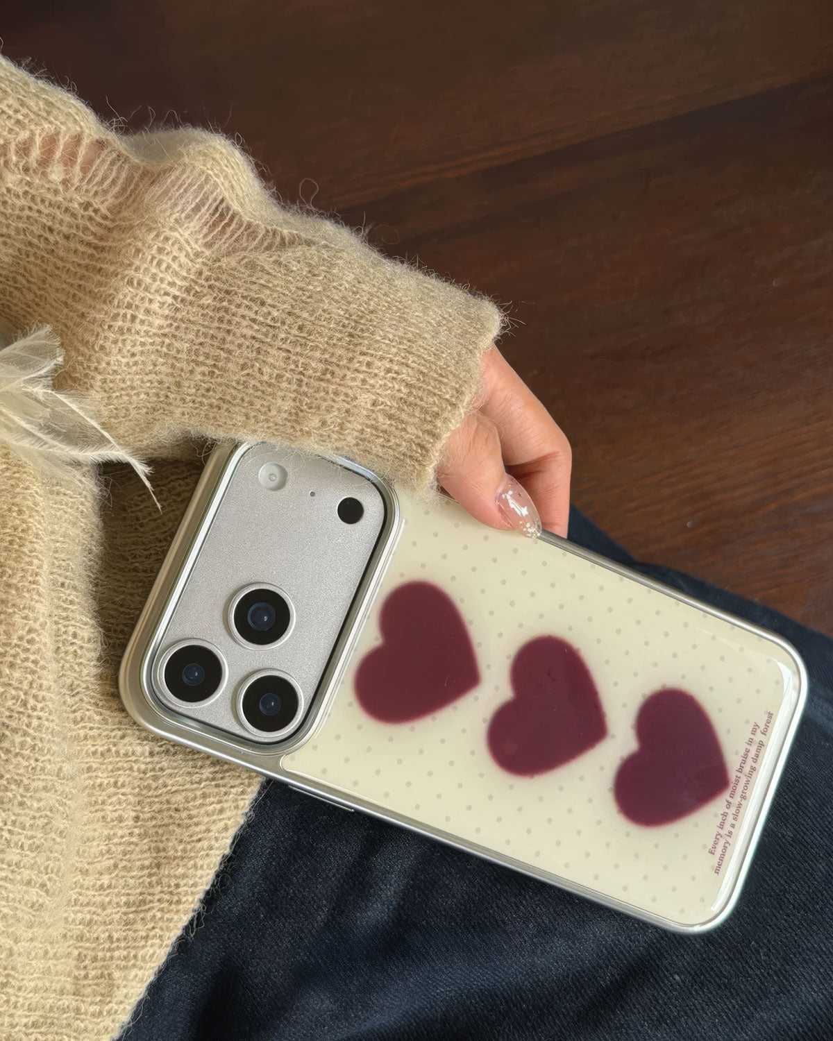 TRIPLE HEART PHONE CASE