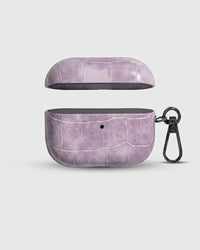 STICKYZOO lavender croc case open showing raised crocodile texture and polycarbonate interior