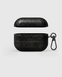 STICKYZOO black vintage croc case showing matte crocodile texture