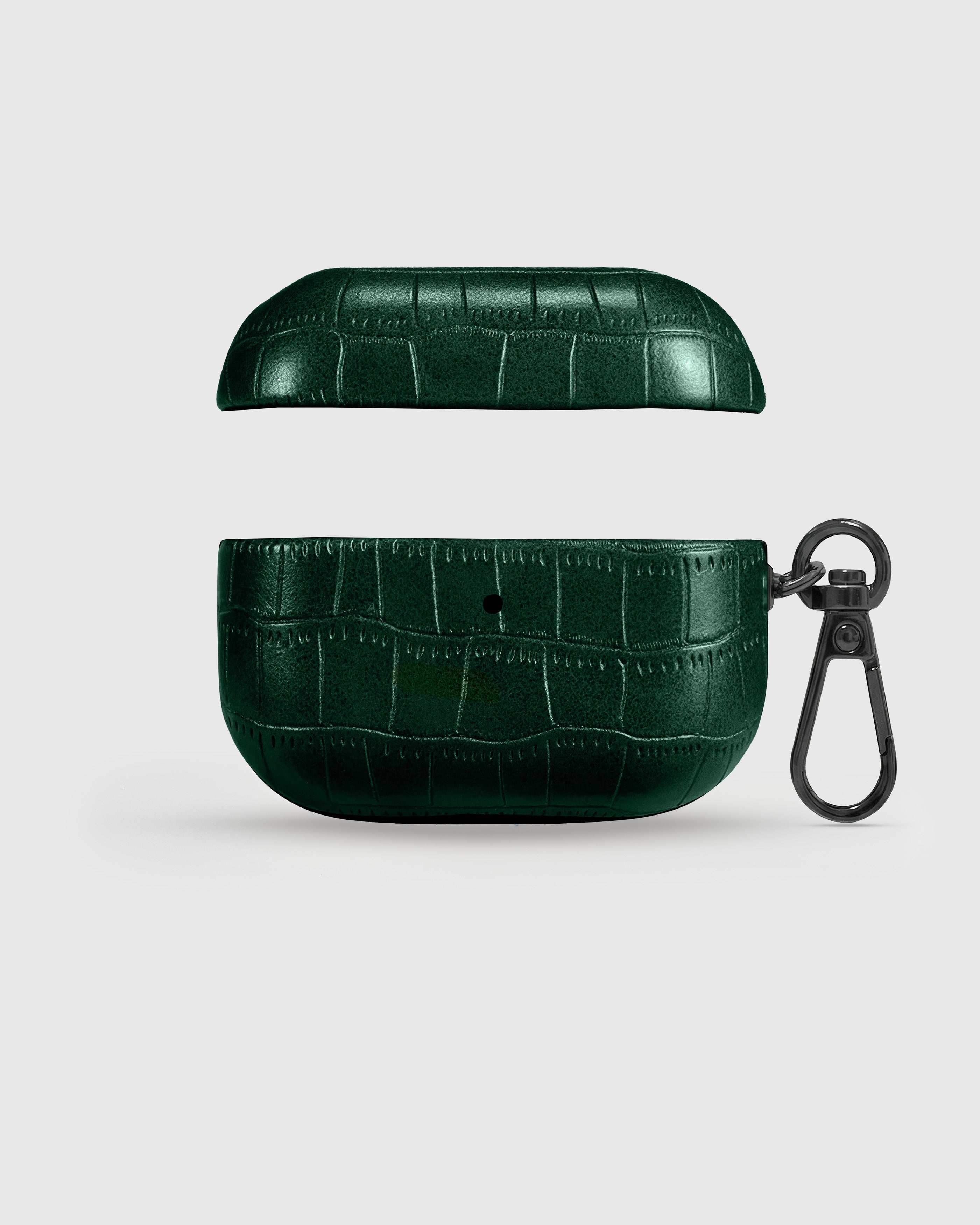 STICKYZOO emerald vintage croc case showing matte crocodile texture