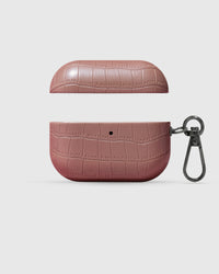 STICKYZOO rose vintage croc case showing matte crocodile texture