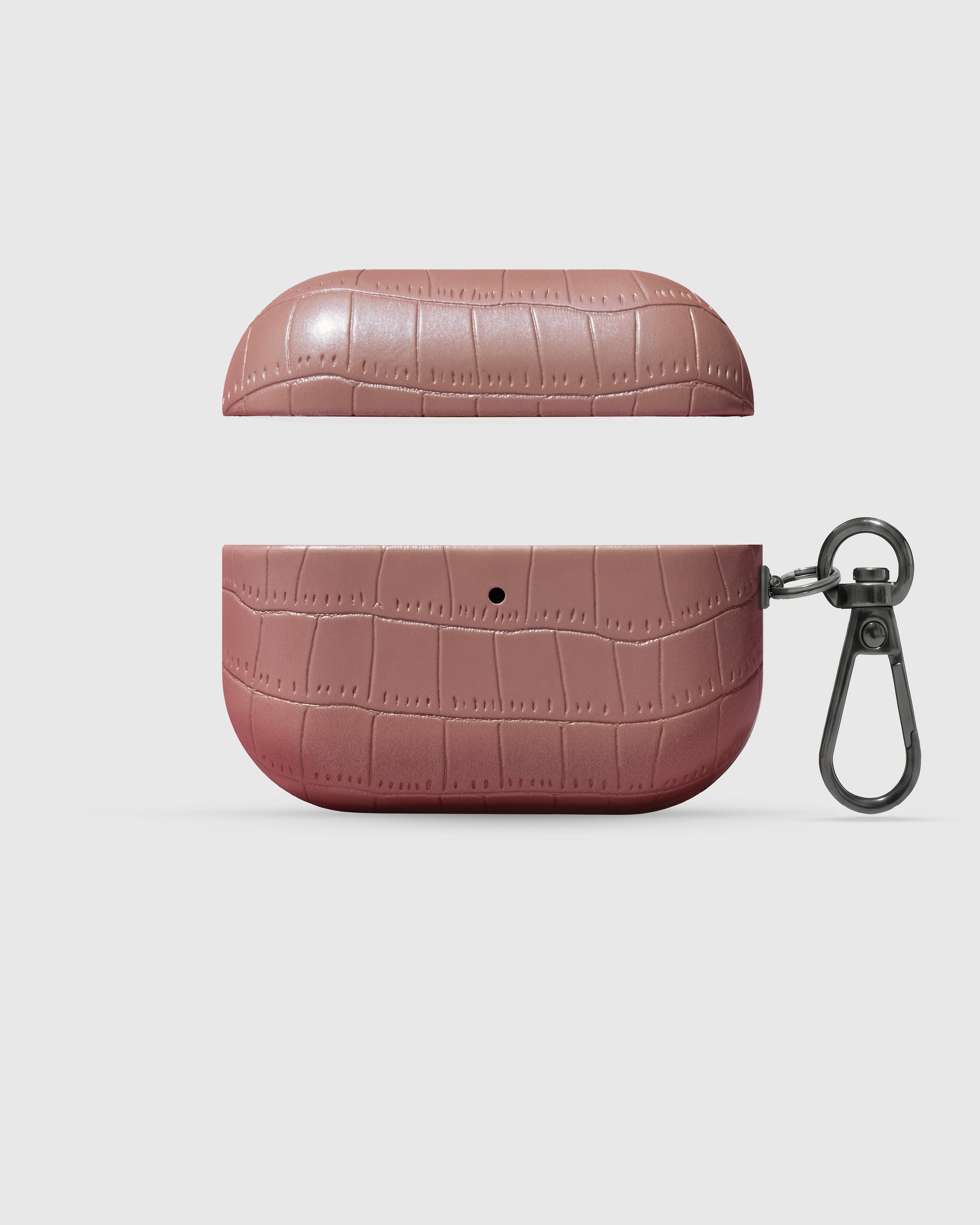 STICKYZOO rose vintage croc case showing matte crocodile texture
