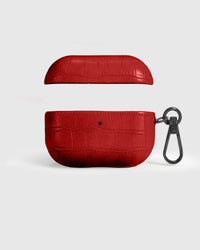 STICKYZOO scarlet vintage croc case showing matte crocodile texture