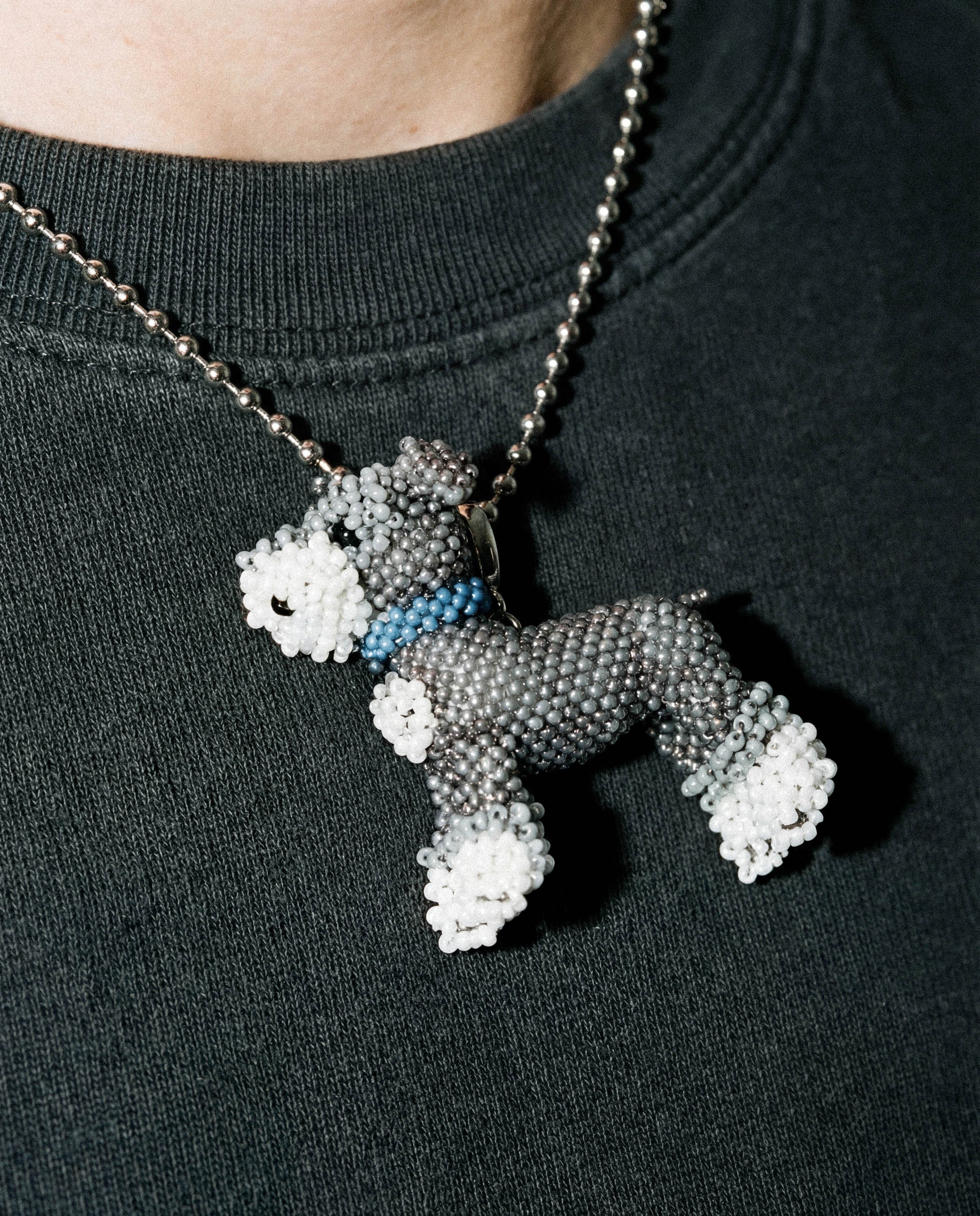 B7005【シュタイフ】スネーク ミニ スワロフスキー 026898 Mini Schnauzer Beaded Necklace – Stainless Steel Chain – STICKY ZOO®