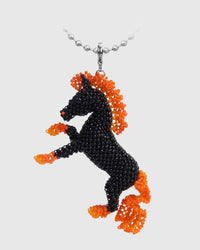 BLACK HORSE BEAD NECKLACE