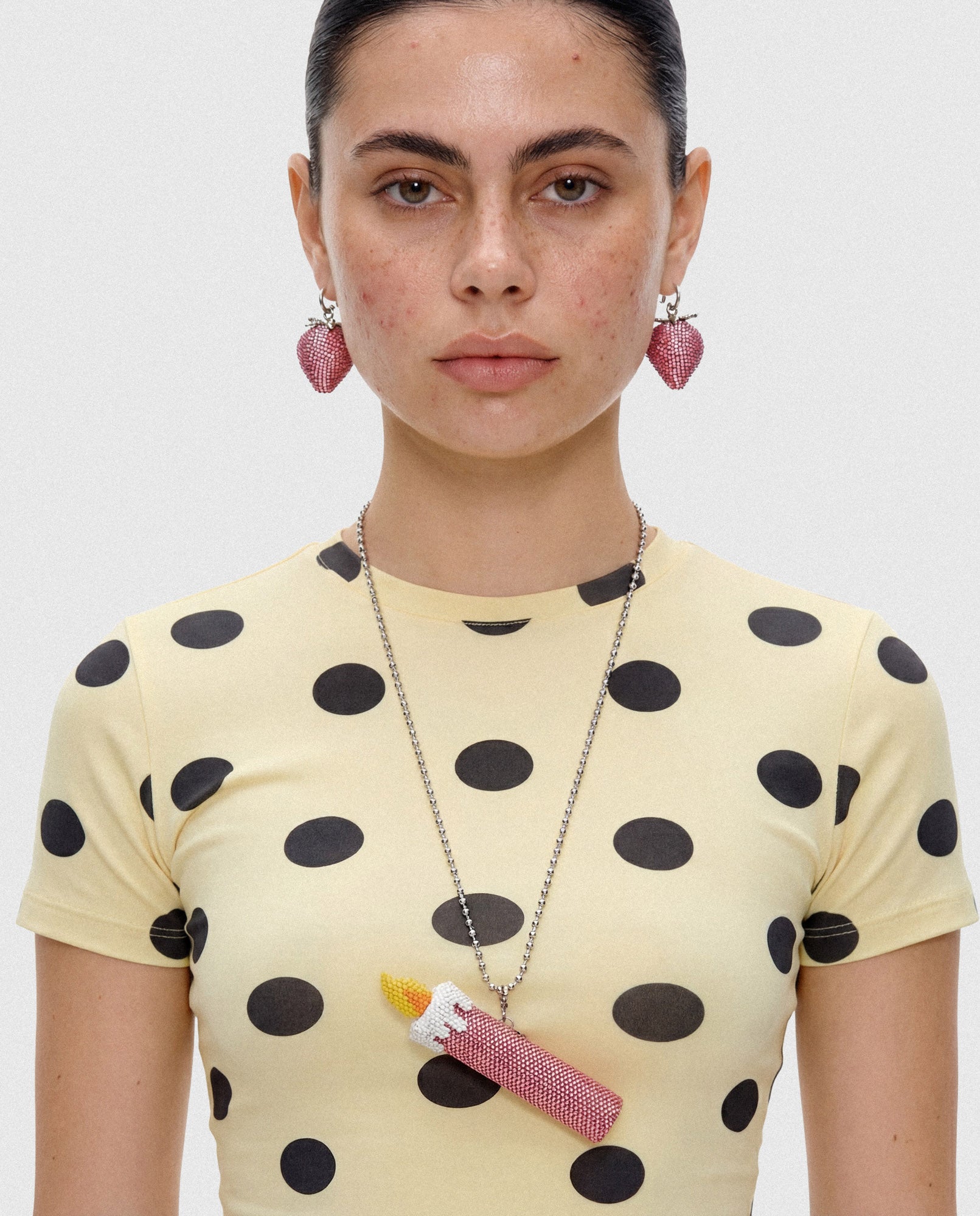 PINK CANDLE BEAD NECKLACE