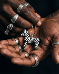 ZEBRA BEAD NECKLACE