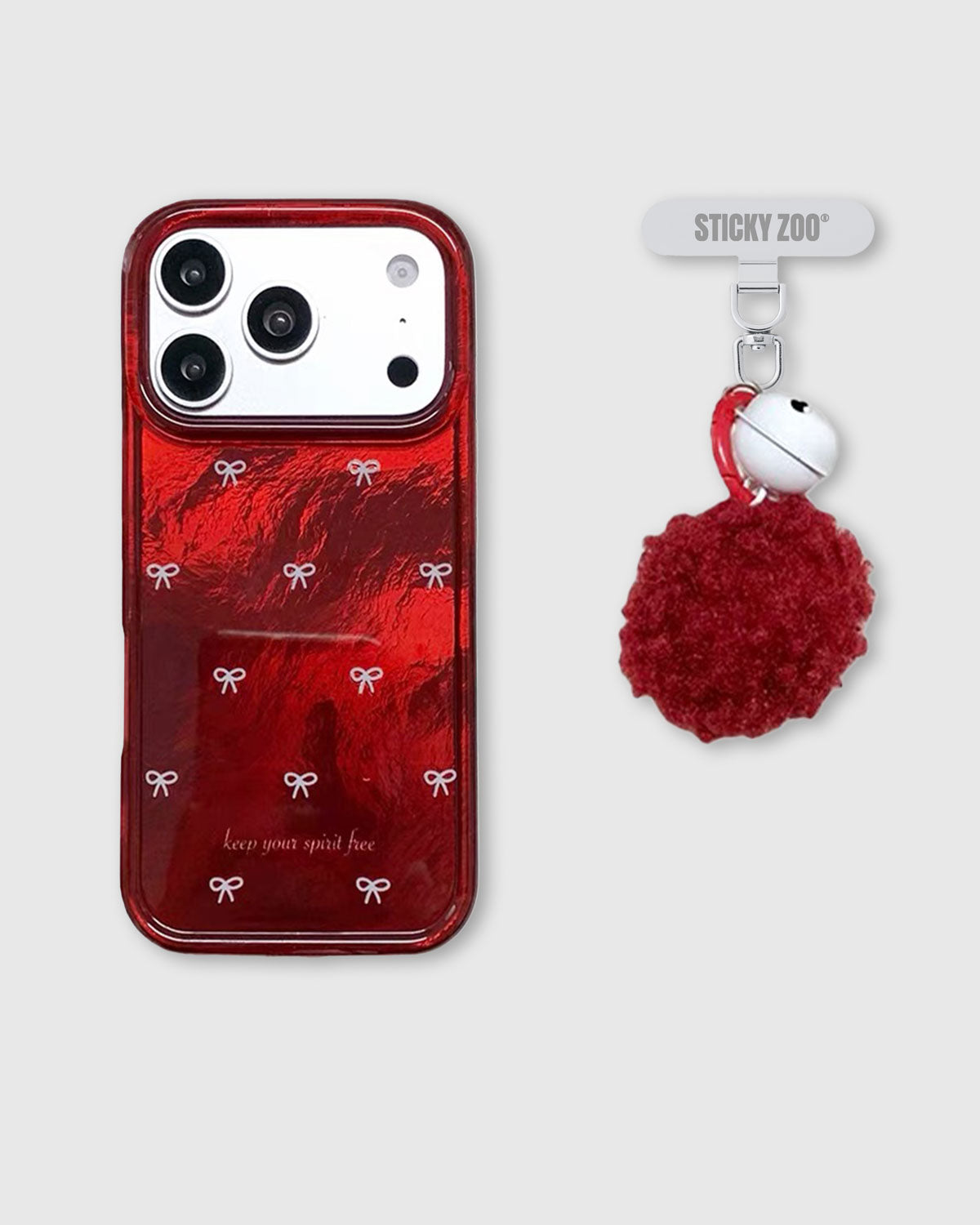 RED BOW SHINE PHONE CASE