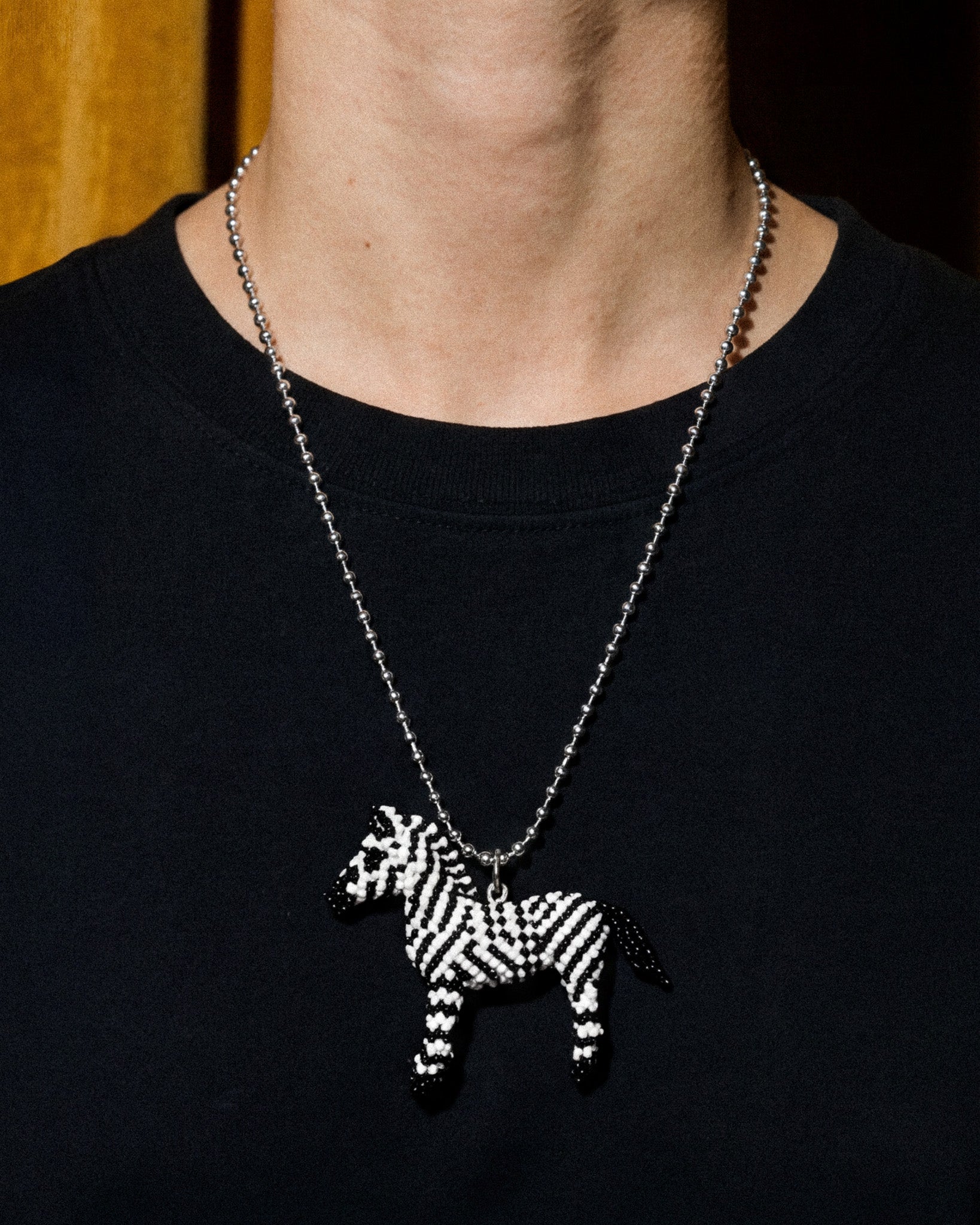 ZEBRA BEAD NECKLACE
