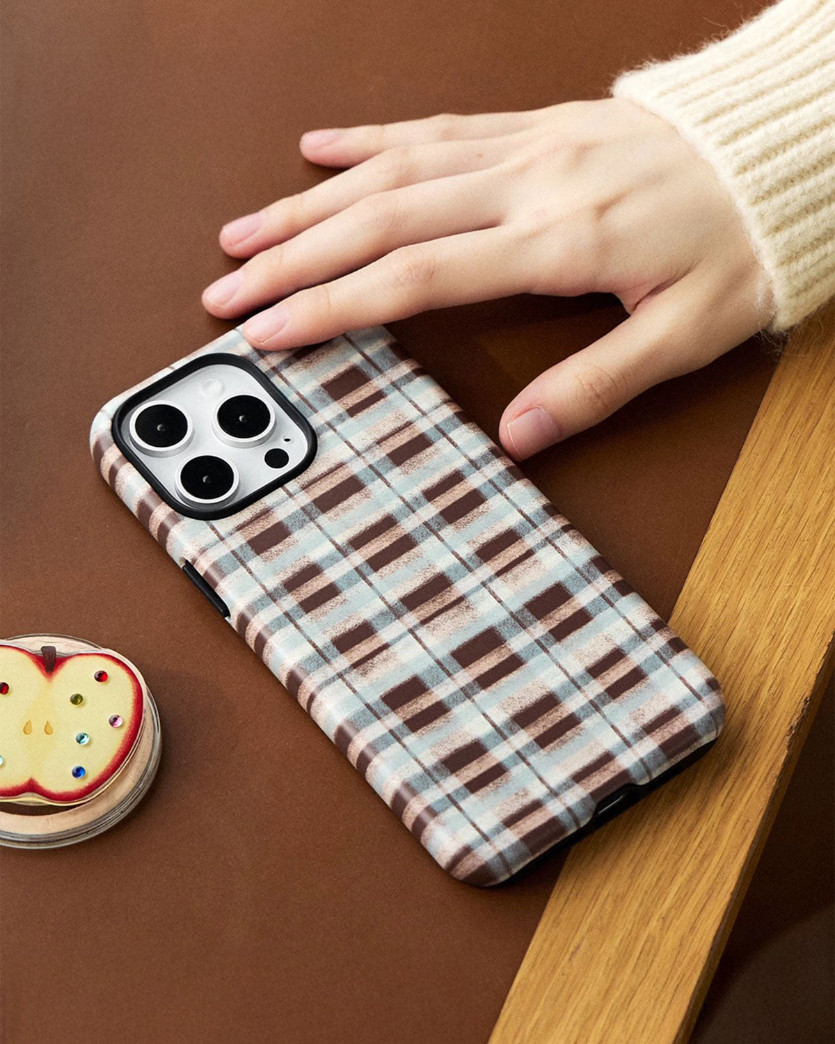 Apple Plaid Phone Case