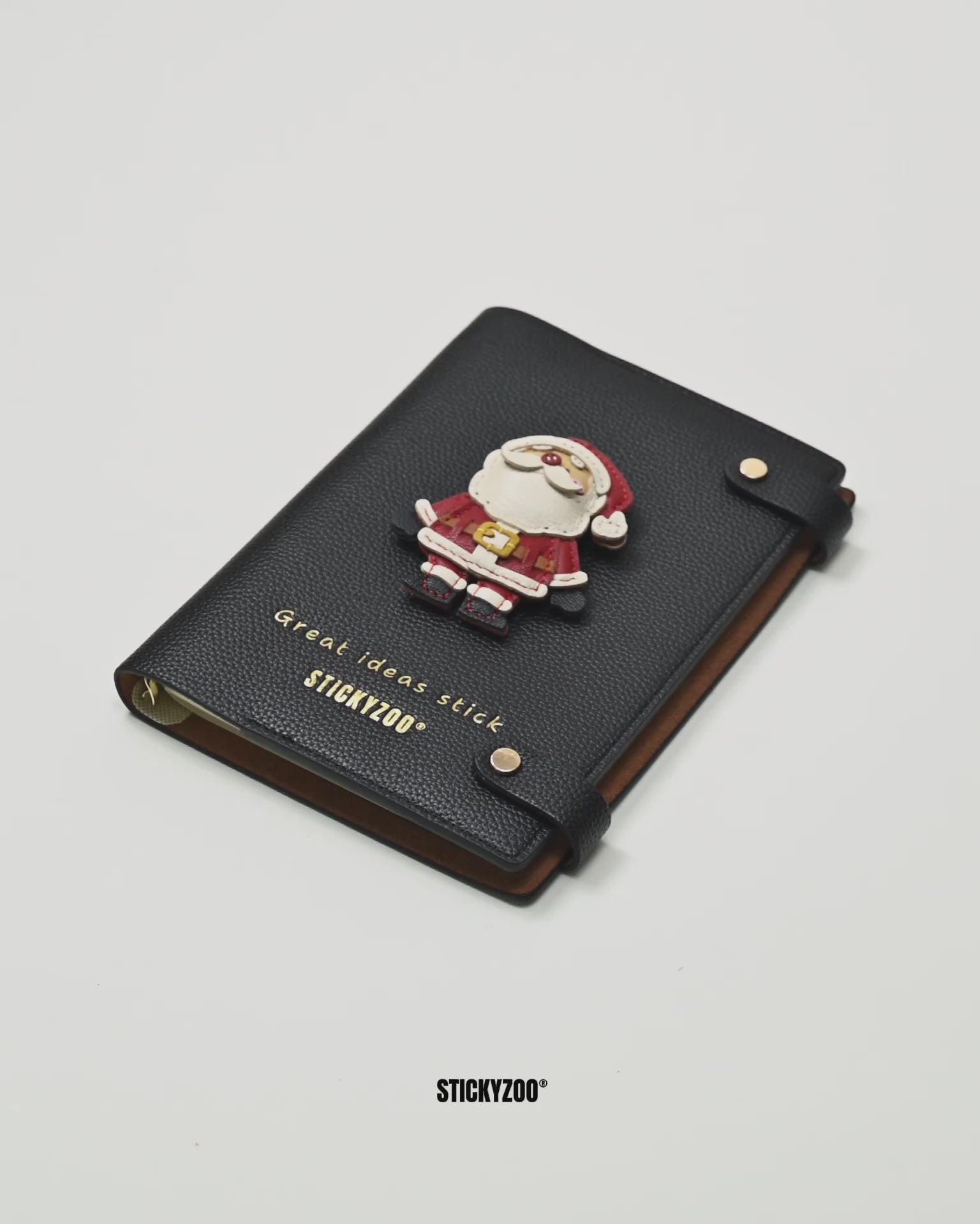 leather notebook lucky clover – handmade gift for journaling