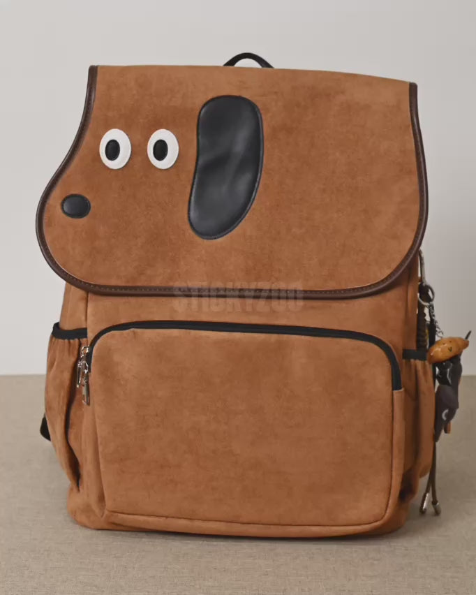 Dachshund Backpack + Charm Set — Faux Suede, Handmade – STICKYZOO®